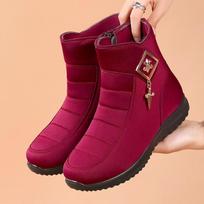 Women Winter Snow Boots Warm Fur Booties Waterproof Outdoor Shoes 40EU/CN41 raudona