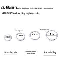 G23 Titanium Alloy Ear Cuff & Hoops Earrings for Men & Women - Plain Circle Body Piercing Jewelry