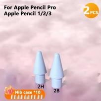 For Apple Pencil Pro Pen Nib For Apple Pencil 1st 2nd 3rd USB-C Tip Double Layer 2B 2H Soft Hard iPad Pencil Replacement Nib