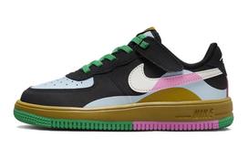 Nike Air Force 1 LV8 2 EasyOn Abrasion Resistant Low top Skateboard Shoes Black Blue Kids' FN0410-001 35