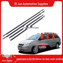 Toyota Sienna (03-09) Black Waterproof Window Glass Outer Trim Sealing Strip Left Front Door