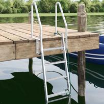 4 Step Dock Ladder Silver 58 x 77 x 166 cm Aluminum