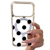 Round Dot Compatible with Magsafe Phone Case For iPhone 17 promax 16 Plus 11 12 13 mini 14 15 Pro Max Wireless Magnetic Case iPhone 11