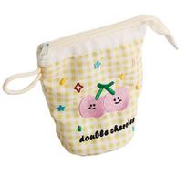 Contrast Color Cute Pencil Case Dopamine Pencil Bag Kawaii Stationery Storage Bag  Student geltona