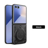 Suitable for MOTO Razr 60 Ultra Home Ring Mobile Phone Case Razr 40 Magnetic Car Anti-drop Case MOTO Razr 40 juoda