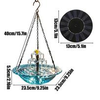 Garden Outdoor Hanging Solar Bird Bath Fountain 3-tier Hummingbirds Decorative Water Pond Decoration Funny Pet Accessories mėlyna