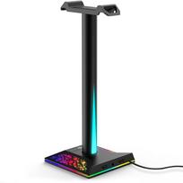 In Stock Lanxinda EB01 Gaming Headset Stand with RGB Lighting Dual USB 3.5mm Audio Interface ABS Material 5V&Small juoda