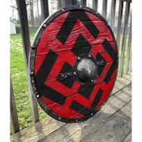 Senovinis viduramžių kovai paruoštas skydas Geriausias medinis skydas Vikingų skydas LARP
