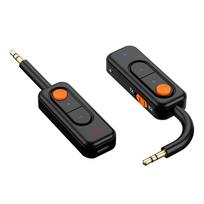 2 viename garso siųstuvas-imtuvas, suderinamas su Bluetooth 5.4, belaidis garso adapteris, garso imtuvas televizoriui, automobilio garsiakalbiams, ausinėms juoda