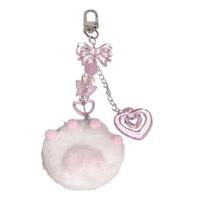 DIY Strap Lanyard Delicate Plush Cat Paw Keychain Trendy Decoration Keyring 1