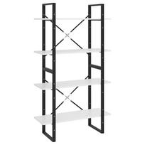 Bookshelf 4 Shelves White 80 x 30 x 140 cm Engineered Wood