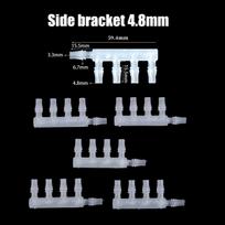 5Pcs White 2.4~6.4mm 5-Ways Food Grade PP Plastic Pipe Splitter Distributors Barbed Water Air Hose Connectors