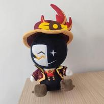 Roblox Tower Defense Simulator Narrator Plush Doll Fire Decor Hat Magician Character Soft Stuffed Toy Cute Game Figure Collectible Gift TDS Game Fans 20cm juoda