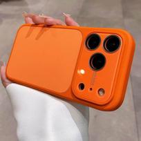 Applicable to Apple 16 liquid silicone iphone17promax large window with camera button all-inclusive 15 anti-drop protection iPhone 17PROMAX oranžinė