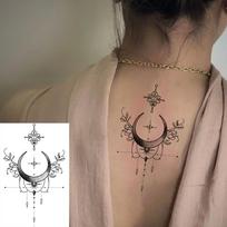 1 lapas Helovino Kryžiaus Moliogio Sparnai Laikinos Tatuiruotės Suaugusiems Ant Rankų Kaklo, Laikina Netikra Tatuiruotės Lipdukas Ilgai Išlaikanti Realistiška Tatuiruotė China Mainland