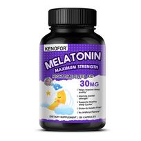 Melatoninas 30 mg Didžiausios koncentracijos Naktinis miego pagalbos maisto papildas, 120 maisto papildo kapsulių 120PCS