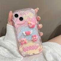 Soft Silicone Full Coverage Phone Case IPhone 16 15 14 13 With Kirby Cartoon Design Anti Drop Protection iPhone 16