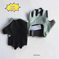 Premium Gym Sport Fitness Gloves Pink/Black Fingerless Anti-Slip Breathable Adjustable Weight Lifting Unisex Polyester S žalia