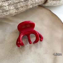 1PC Ins Vintage, Red Octopus, Medium, Grab Clip, Gold Label Sense, Chocolate, Thickened, Hair Grab, Hair Clip 1pc