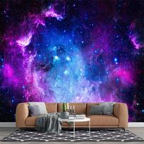 Galaktikos Sienų Tapybos Žvaigždėtas Dangus Tapyba Lubos Galaktikos Tapetai Namų Dekoras 200 cm(W) x 140 cm(H) blue