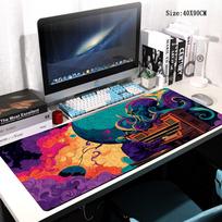 HYBXAXC Fantasy Skeleton Planet large Mouse Pad Desk Mat gaming mats Non-Slip Durable pc accessories keyboard mouse pads rug 600x300x2mm