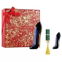 Carolina Herrera Good Girl Gift Set: 80 ml EDP, 7 ml miniature EDP, and 1 g lipstick