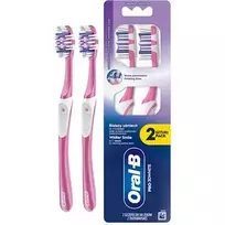 Oral-B Oral B Pro-3D White Whitening Clean Medium Toothbrush - Toothbrush (2 pcs)