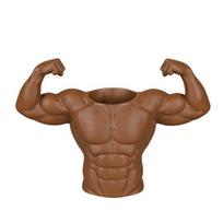 3D Printed Pen Holder, Muscular Man Figure, Creative Desk Organizer for Pens And Makeup Brushes, Funny Funny Fitness Enthusiast Gift ruda