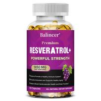 Premium Resveratrol Plus 1450mg Capsules, High Strength Antioxidant & Cardiovascular Support Supplement 120PCS