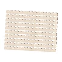10 Pieces Fan Shape Decorative Fan Shape Wood Molding Cute Decor Unfinished Moulding Trims for Daycare Center Door 40cmx3cmx0.3cm