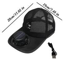 Summer Solar Charging Fan Hat Breathable Mesh UV Protection Baseball Cap for Men Wome Summer Outdoor Sun Baseball Cap Decoration juoda