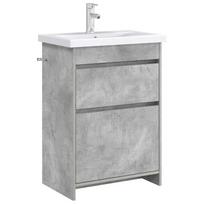 Bathroom Vanity Unit Concrete Grey 56 x 37.5 x 81 cm Particleboard