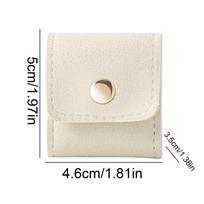 Folding Jewelry Travel Bag Jewelry Organizer Travel Case Women Girls Compact Container Magnetic Closure For Rings Earrings smėlis
