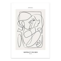 Abstract Line Poster Black White Canvas Painting Nordic Modern Motivational Living Room Wall Art Paints Picture for Home Decor 21x30cm No Framed