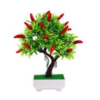1 vnt. dirbtinis augalas čili medis Miniascape Vestuvių vakarėlis Namų rašomasis stalas Bonsai dekoras green