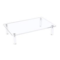 Acrylic Monitor Stand Risers Table Space Saving Printer Organizer Computer Storage Lifting Rack for Home and Office