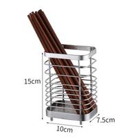 Utensil Holder Drying Rack Stainless Steel Draining Basket Wall Mount No Drilling for Kitchen Chopsticks Large Original