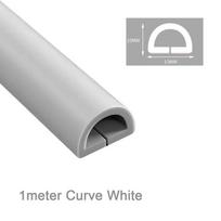 Floor Wire Cover Cord Protector Cable Management Low Profile for Home Office Curve White