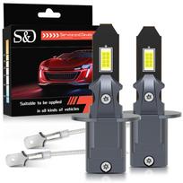 2Pcs 20000LM H1 LED Headlight Bulbs Mini H3 Led Fog Light for Car Headlamp Fanless DRL Lamp Auto Daytime Running Lights 12V 24V 6500K White H3