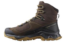 SALOMON Gore Te QUEST ELEMENT Comfortable Slip Resistant Abrasion Resistant High top Outdoor Shoes Men's Coffee Brown L47216100 45⅓ black