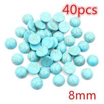 New Fashion 5-40pcs 10mm 12mm 25mm 18x25mm 30x40mm Nature Turquoise Flat Back Round Oval Cabochons Cameo Dome