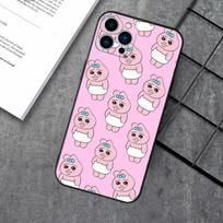 Kawaii O-OpanchuS UsagiS Phone Case For iPhone 16,15,14,13,12,11,XS,XR,X,8,7,Pro,Max,Plus,mini Silicone Black Cover iPhone13PROMAX