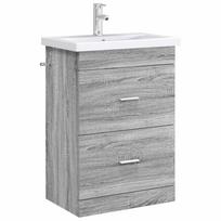 Bathroom Vanity Unit Grey Sonoma 56 x 37.5 x 81 cm Particleboard