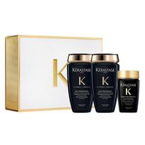 Kerastase toiletry set Black Diamond Key Source Cleansing and Care Black Diamond Hair Care Essential Oil Shampoo [Black Diamond] Shampoo 250ml*2+80ml juoda