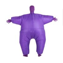 Juokingas pripučiamas pilno kūno kostiumas suaugusiems   Varomas ventiliatoriaus pripučiamas   Apranga Helovino sporto vakarėliui   Pripučiamas kombinezono kostiumas purple