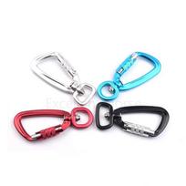 Metalinis suktukas karabinas šuns pavadėliui, aviacinis aliuminis 7075, paprasta apdaila, didelė atlaikanti apkrova (Black,EH1303TN+A&4-5KN&swivel carabiner) white