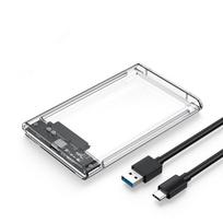 Portable SATA USB 3.0 C 3.1 2.5 Inch HDD Enclosure Transparent Plastic External Case for 2.5\  Size Hard Disk Drive External Box Usb&2.5"