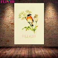 Retro paukščių iliustracijų spausdinimas Sienų meno drobės Tapyba paukščių gamtos meno plakatas 21cm×30cm NoFrame