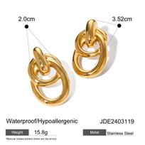 Aukštos Kokybės Nerūdijančio Plieno Auksiniai Auskarai-Knopkės Paprasti Metalo Stilingi Papuošalai Moterims Bijoux Femme Vandeniui