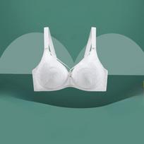 Underwear Women's Plus Size Gathered Bra with Soft Steel Ring and Anti Sagging Accessory Breast Thin and Sexy Push Up Bra 34/75C balta